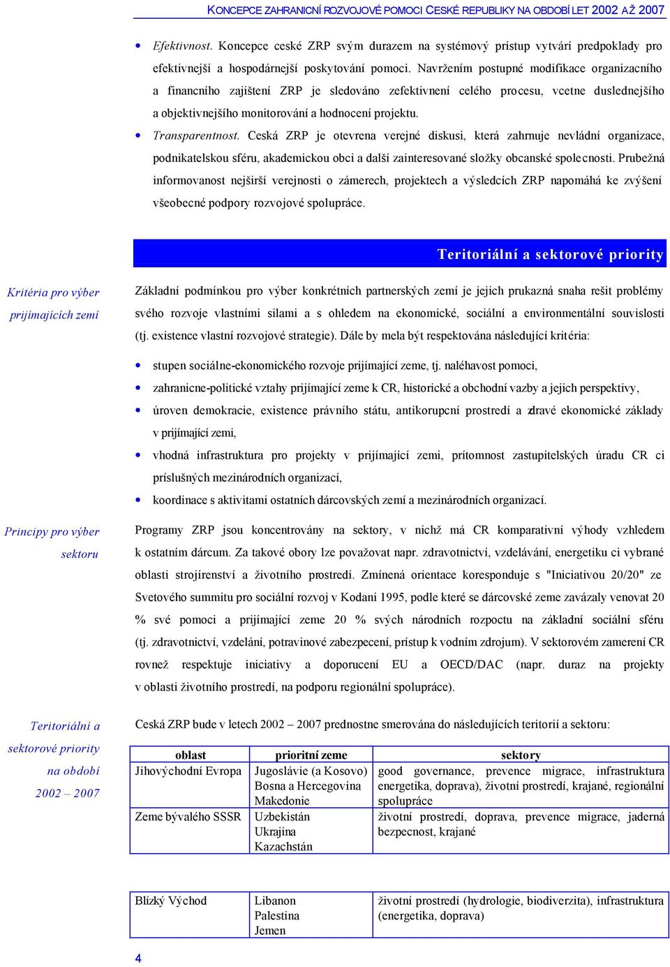 Transparentnost. Ceská ZRP je otevrena verejné diskusi, která zahrnuje nevládní organizace, podnikatelskou sféru, akademickou obci a další zainteresované složky obcanské spolecnosti.