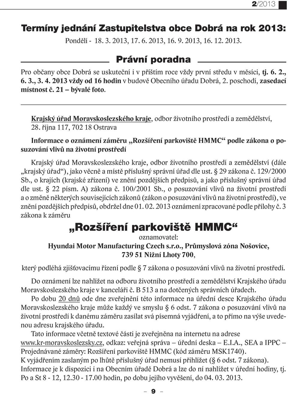 Krajský úřad Moravskoslezského kraje, odbor životního prostředí a zemědělství, 28.