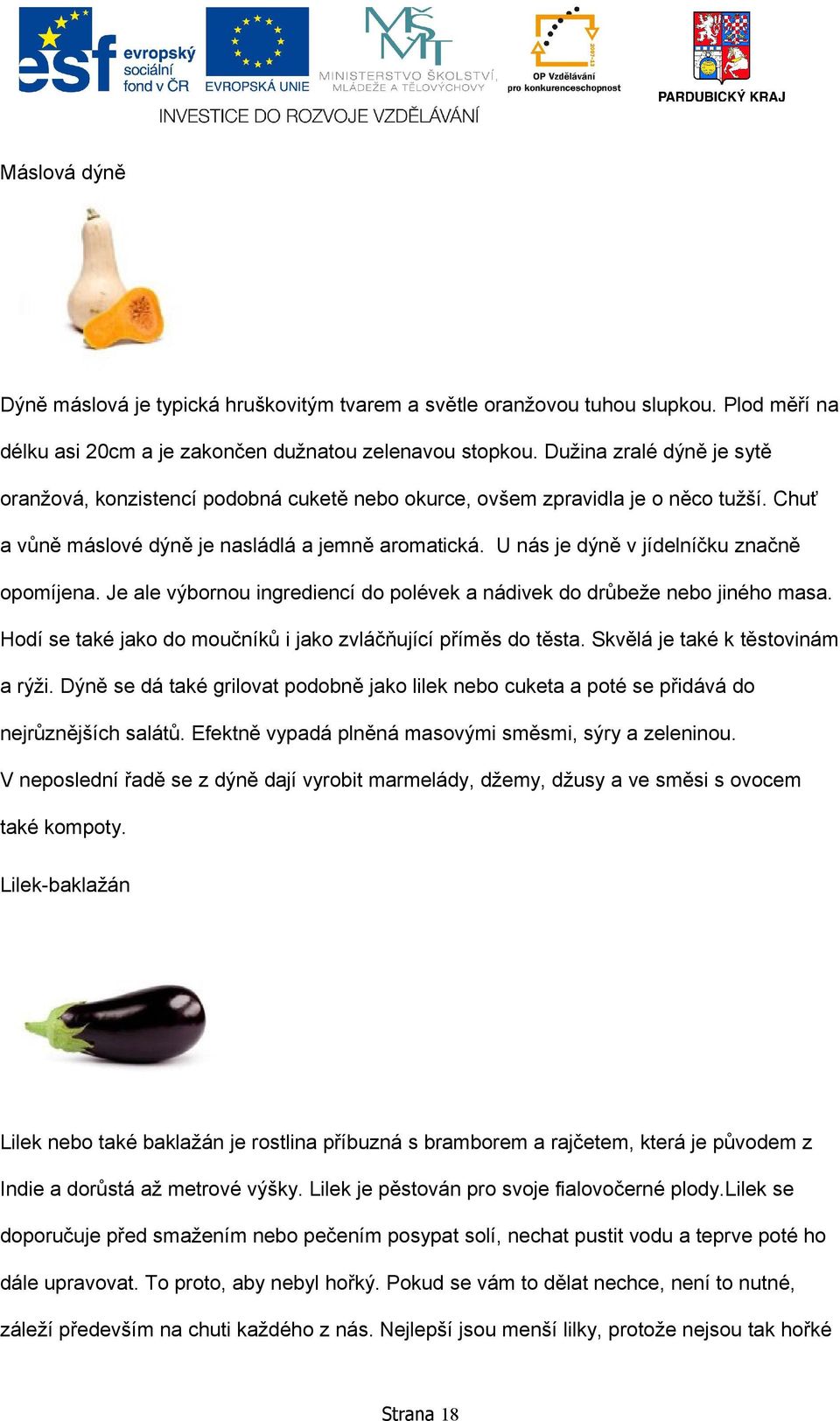 U nás je dýně v jídelníčku značně opomíjena. Je ale výbornou ingrediencí do polévek a nádivek do drůbeže nebo jiného masa. Hodí se také jako do moučníků i jako zvláčňující příměs do těsta.