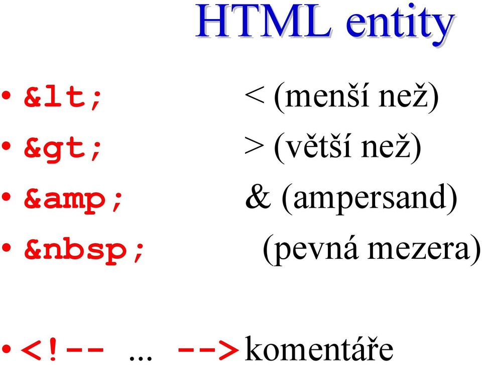 než) & (ampersand)