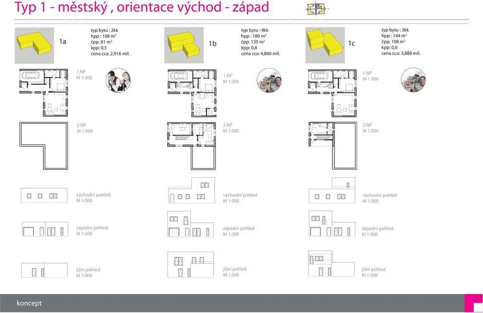 1c typ bytu : 3kk hpp : 144 m 2 čpp: 108 m 2 kpp: 0,6 cena cca: 3,888 mil. 1.NP 1.NP 1.NP 2.