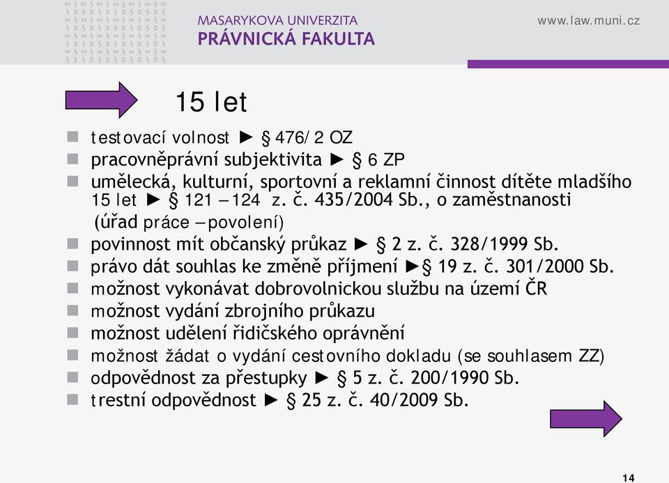 právo dát souhlas ke změně příjmení 19 z. č. 301/2000 Sb.