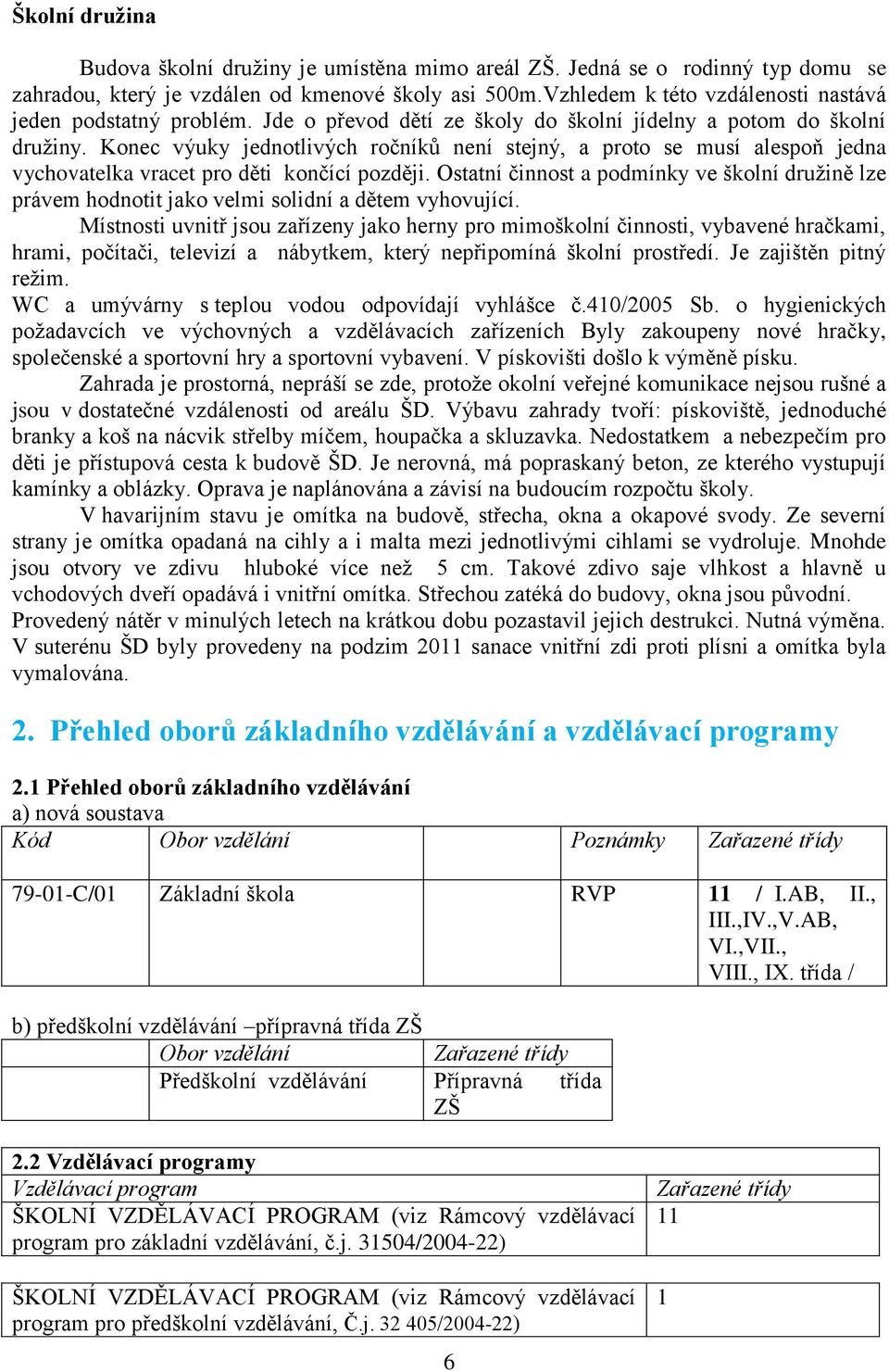 Konec výuky jednotlivých ročníků není stejný, a proto se musí alespoň jedna vychovatelka vracet pro děti končící později.