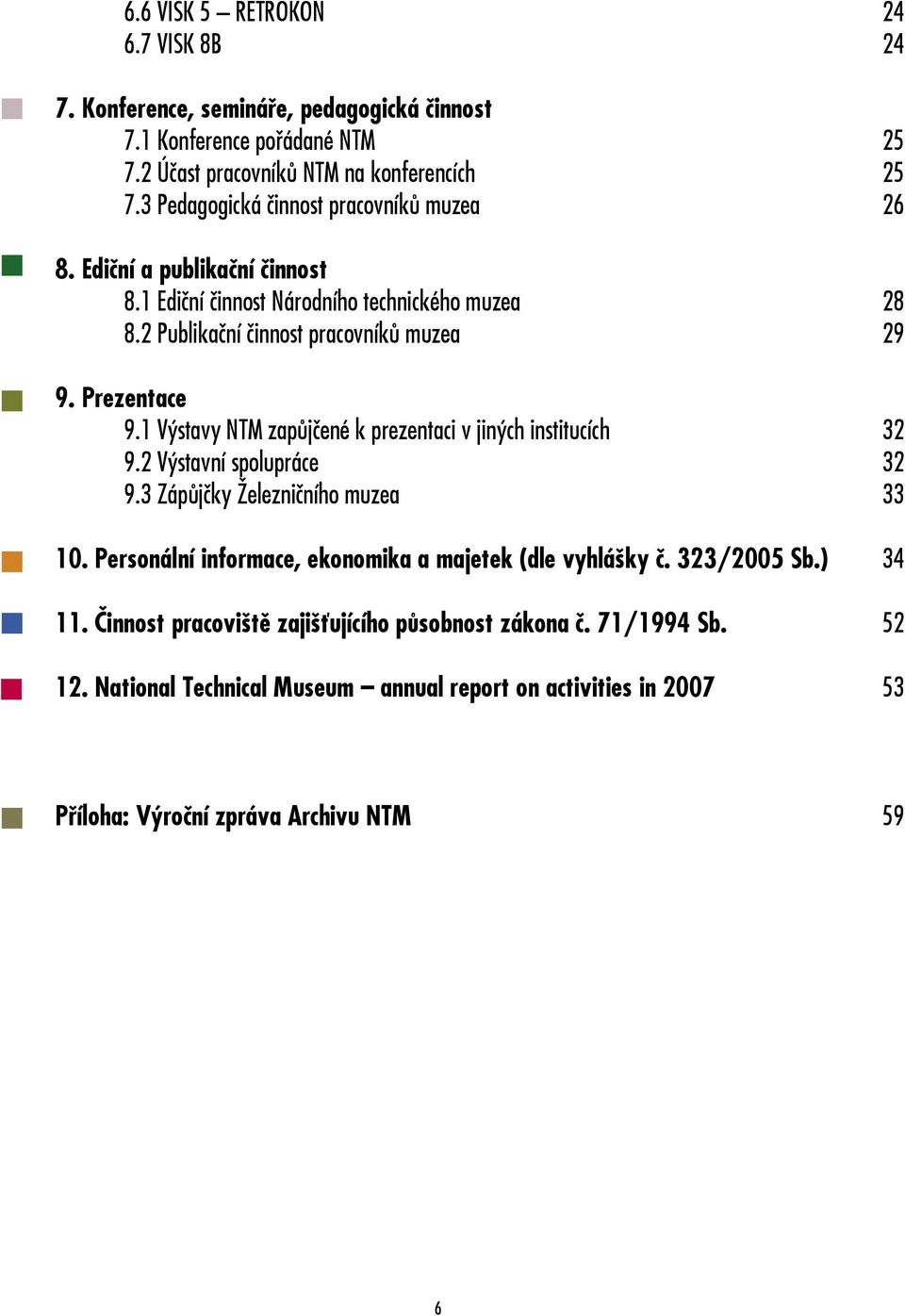 1 Výstavy NTM zapůjčené k prezentaci v jiných institucích 32 9.2 Výstavní spolupráce 32 9.3 Zápůjčky Železničního muzea 33 10.