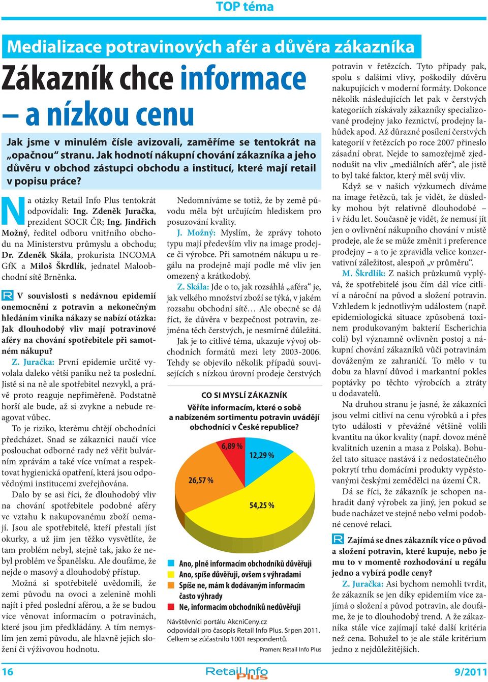 Zdeněk Juračka, prezident SOCR ČR; Ing. Jindřich Možný, ředitel odboru vnitřního obchodu na Ministerstvu průmyslu a obchodu; Dr.