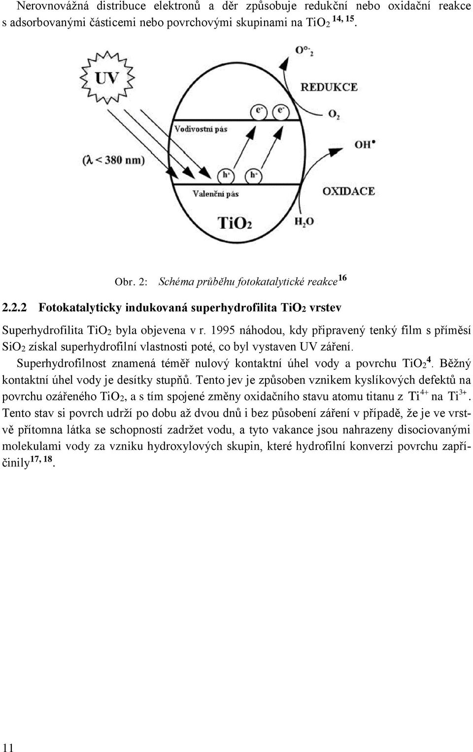 1995 náhodou, kdy připravený tenký film s příměsí SiO2 získal superhydrofilní vlastnosti poté, co byl vystaven UV záření. Superhydrofilnost znamená téměř nulový kontaktní úhel vody a povrchu TiO2 4.