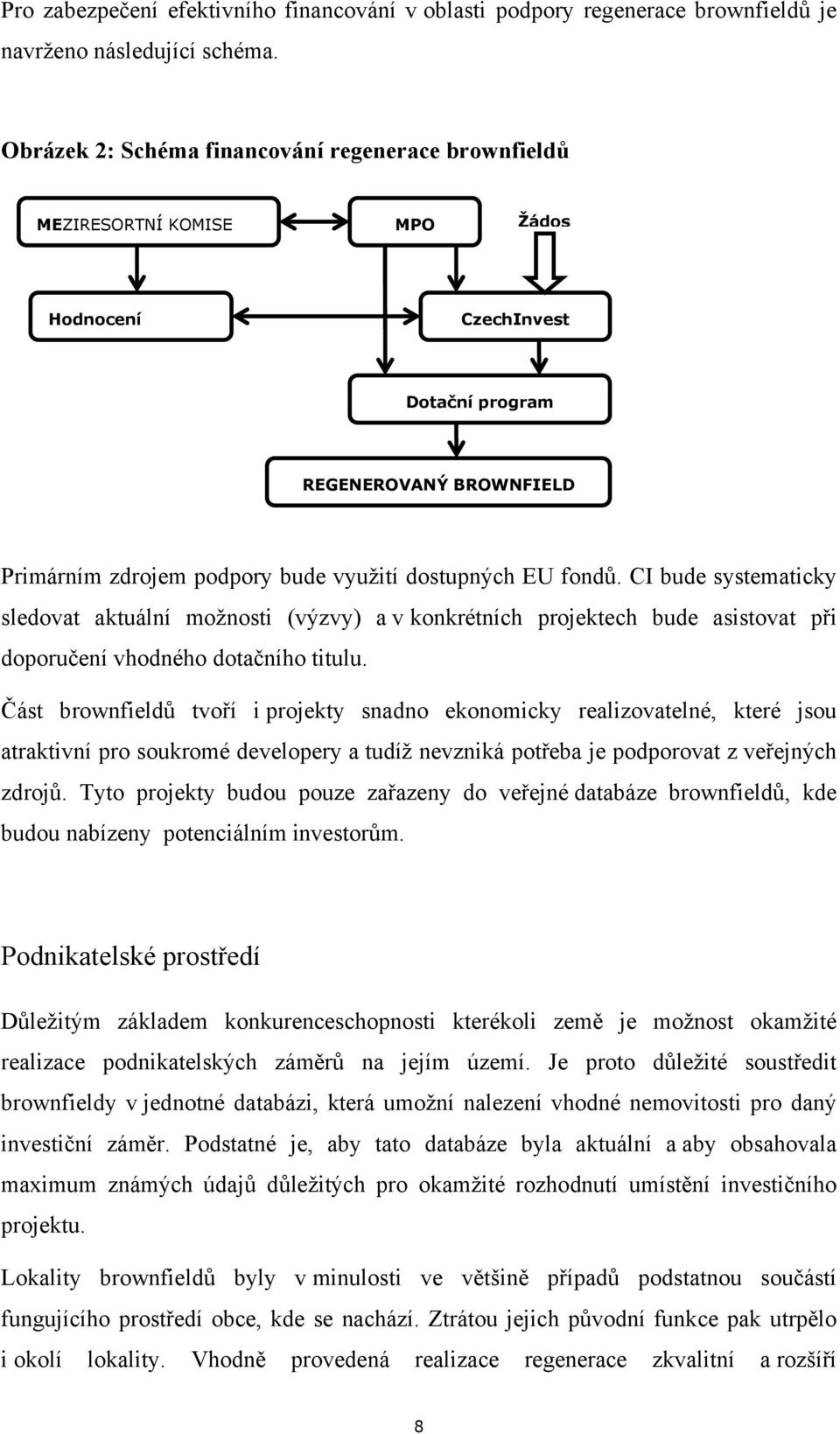 fondů. CI bude systematicky sledovat aktuální možnosti (výzvy) a v konkrétních projektech bude asistovat při doporučení vhodného dotačního titulu.