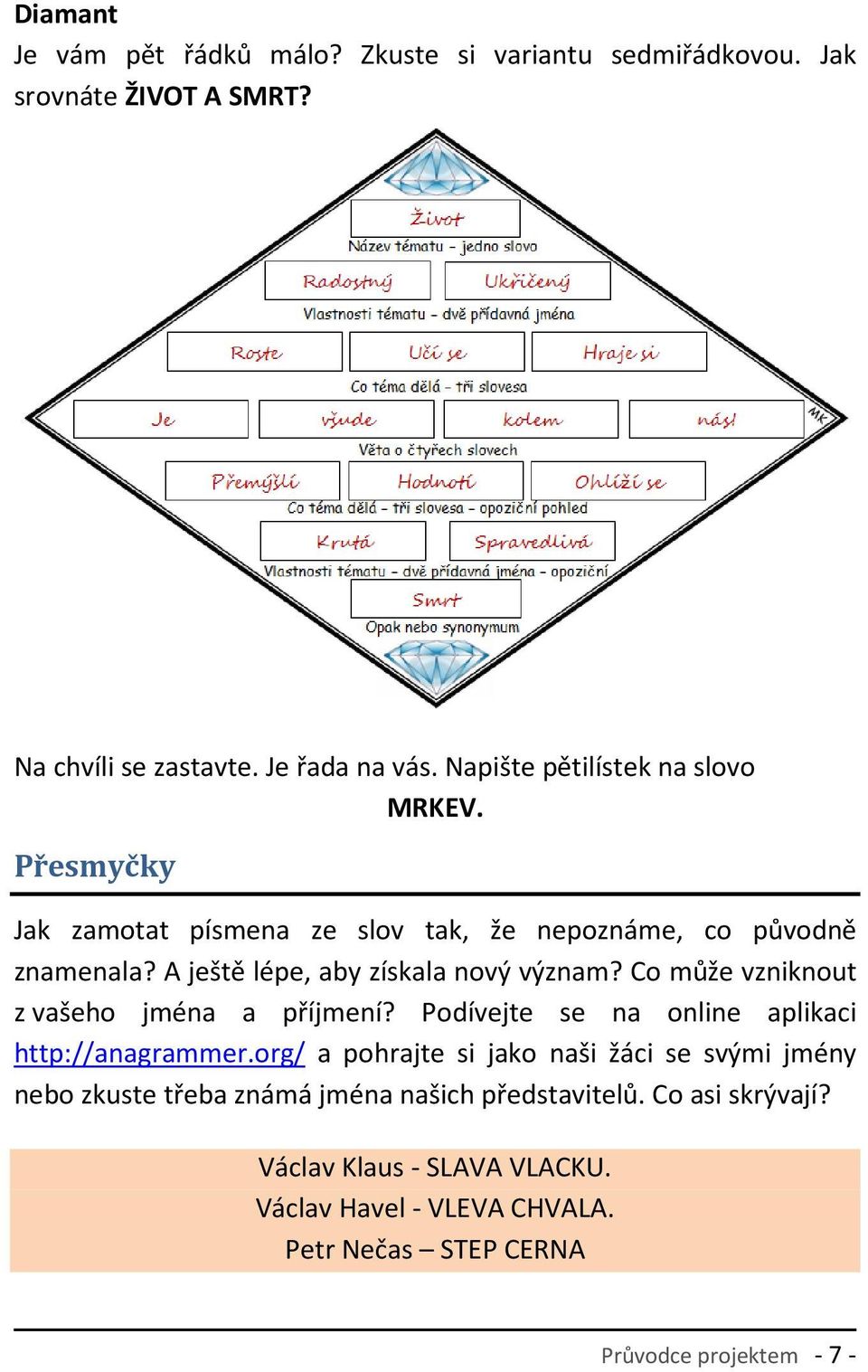 A ještě lépe, aby získala nový význam? Co může vzniknout z vašeho jména a příjmení? Podívejte se na online aplikaci http://anagrammer.