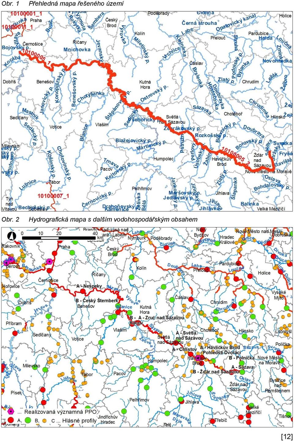 2 Hydrografická mapa s