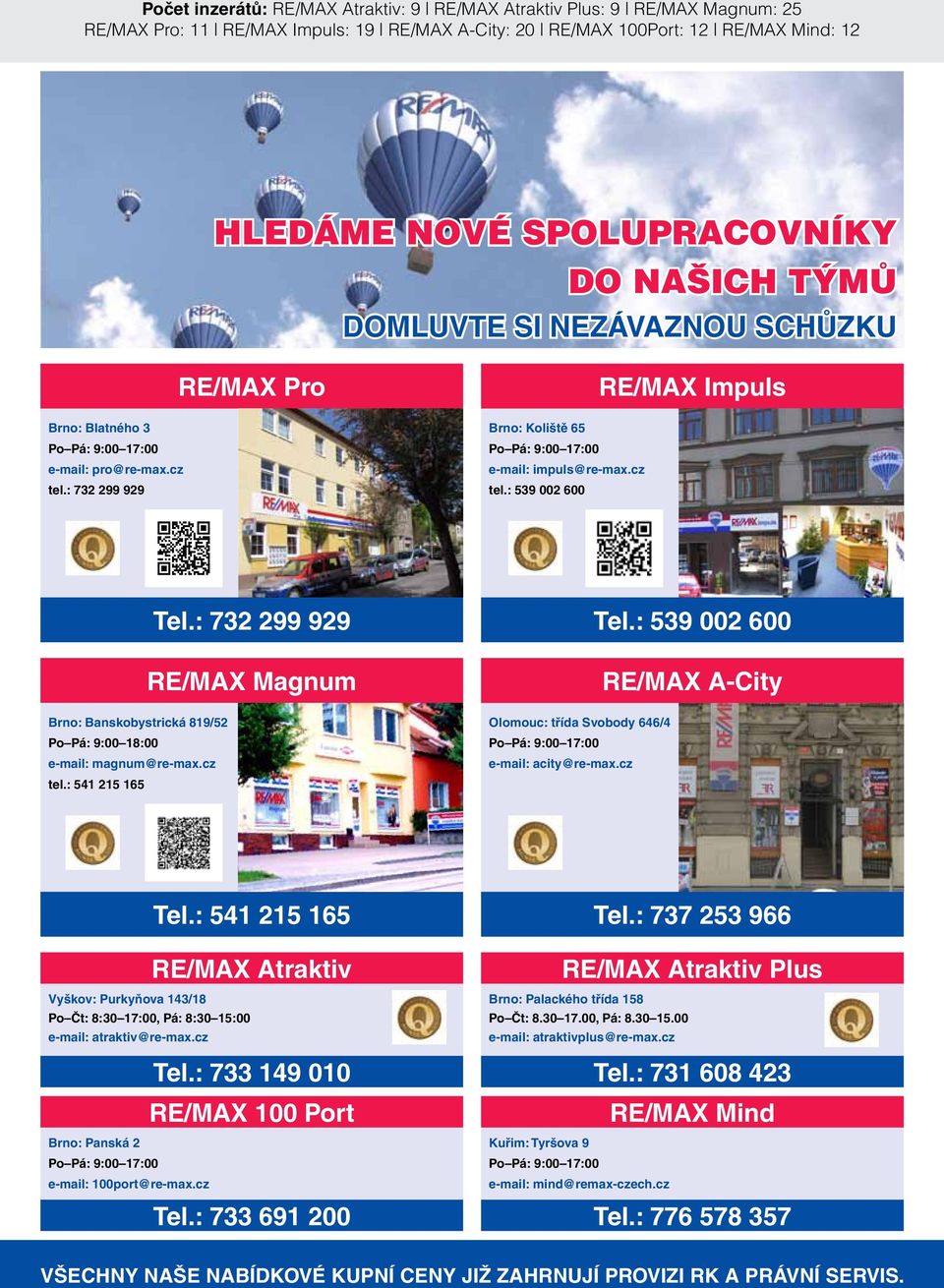 cz tel.: 541 215 165 Tel.: 732 299 929 Re/max Magnum Olomouc: třída Svobody 646/4 e-mail: acity@re-max.cz Tel.: 539 002 600 Re/max A-City Tel.