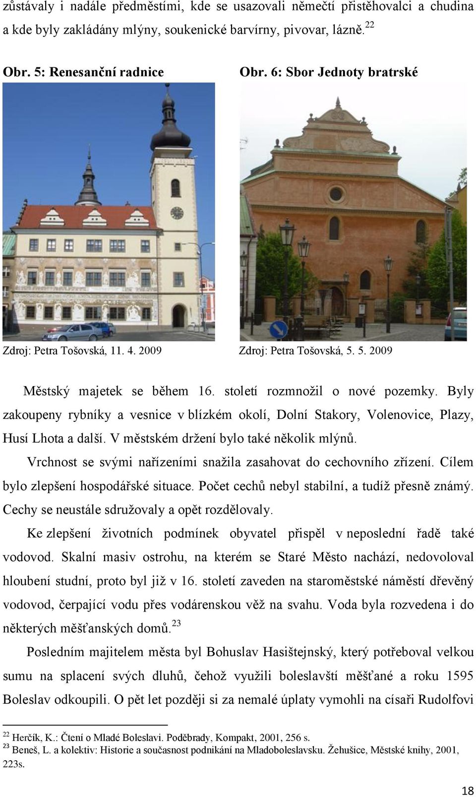 Byly zakoupeny rybníky a vesnice v blízkém okolí, Dolní Stakory, Volenovice, Plazy, Husí Lhota a další. V městském drţení bylo také několik mlýnů.