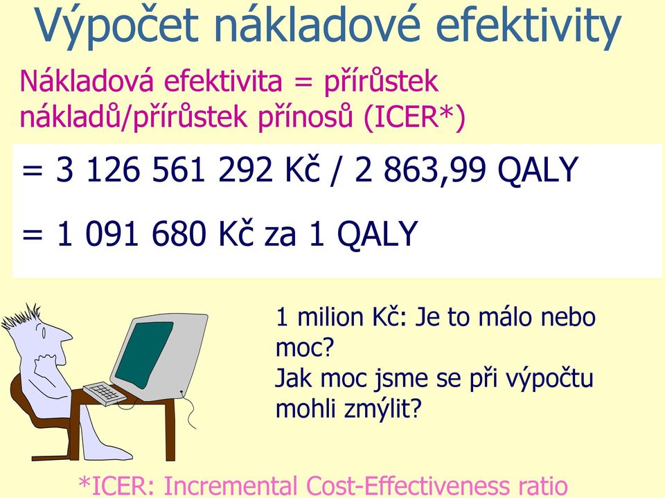 = 1 091 680 Kč za 1 QALY 1 milion Kč: Je to málo nebo moc?