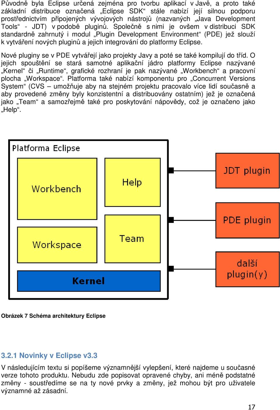 Společně s nimi je ovšem v distribuci SDK standardně zahrnutý i modul Plugin Development Environment (PDE) jež slouží k vytváření nových pluginů a jejich integrování do platformy Eclipse.