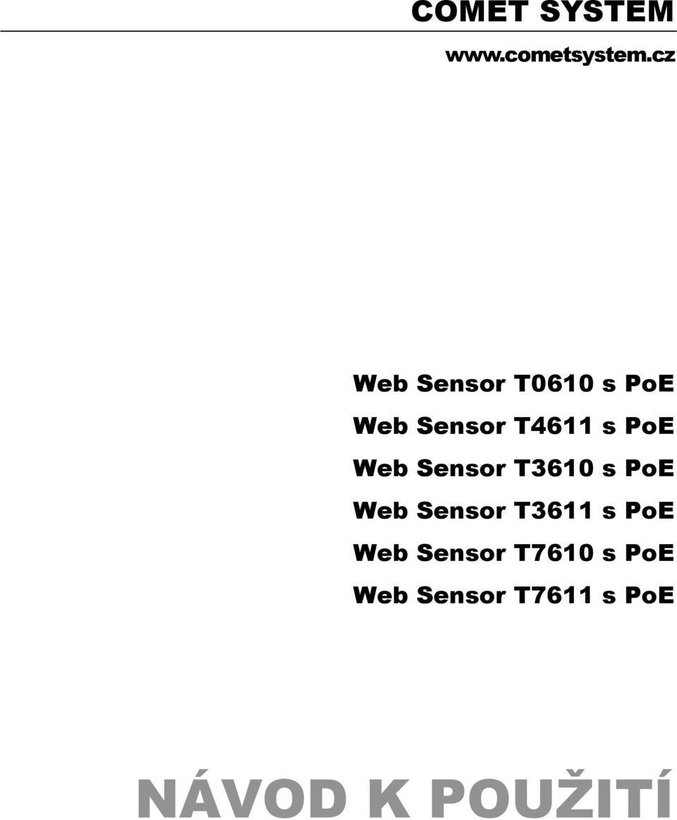 PoE Web Sensor T3610 s PoE Web Sensor T3611 s