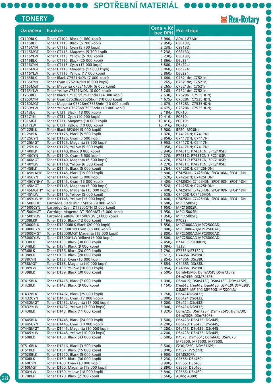 DT1500YLW DT20BLKR DT3000BLK DT3000CYN DT3000MGT DT3000YLW DT33BLK DT34BLK DT36BLK DT38BLK DT38CYN DT38MGT DT38YLW DT39BLK DT415BLK DT42BLK DT432BLK DT432CYN DT432MGT DT432YLW DT43BLK DT445BLK