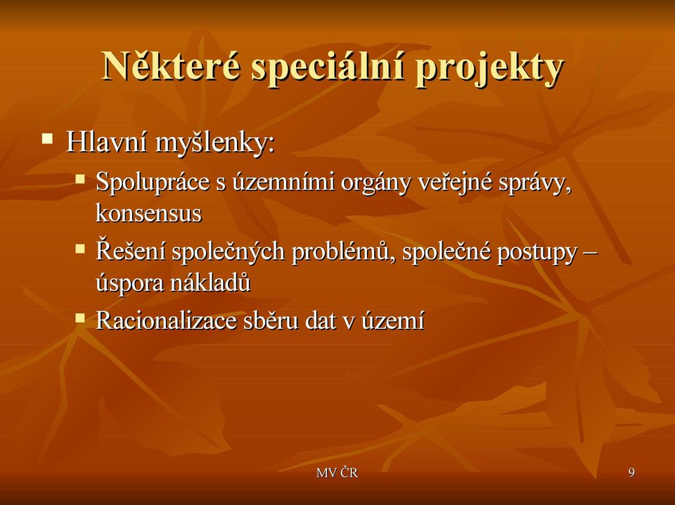 konsensus Řešení společných problémů, společné