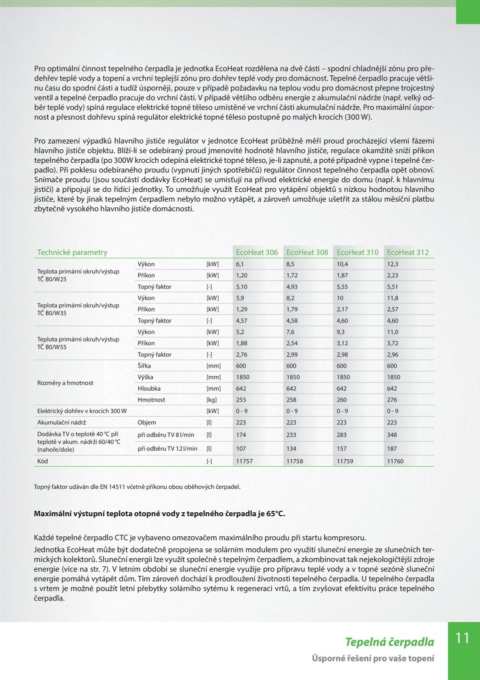 V případě většího odběru energie z akumulační nádrže (např. velký odběr teplé vody) spíná regulace elektrické topné těleso umístěné ve vrchní části akumulační nádrže.