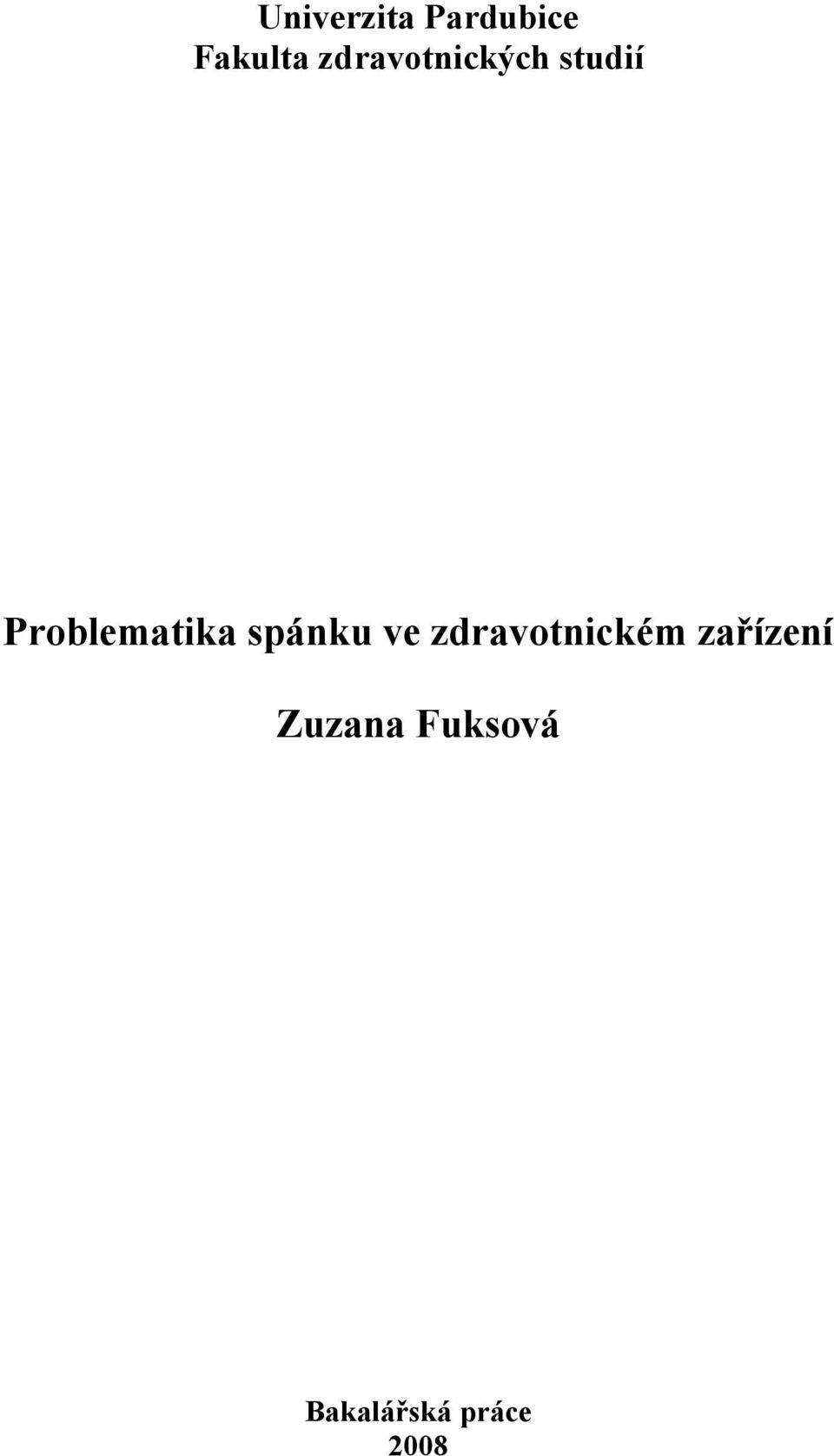 Problematika spánku ve