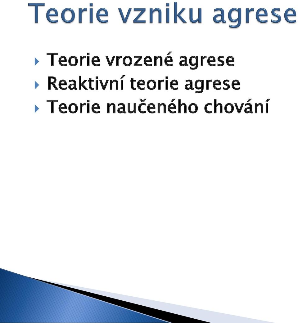 teorie agrese