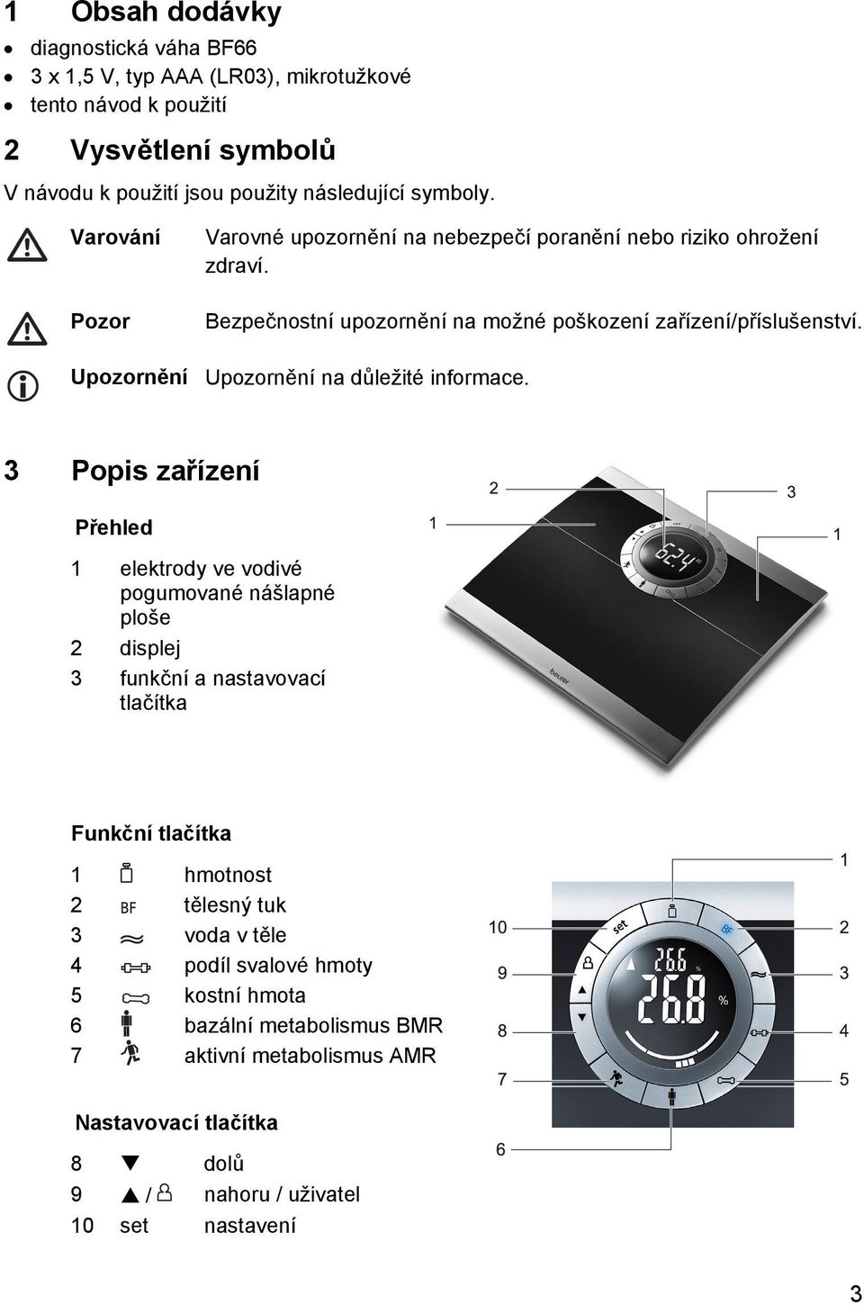 Upozornění Upozornění na důležité informace.