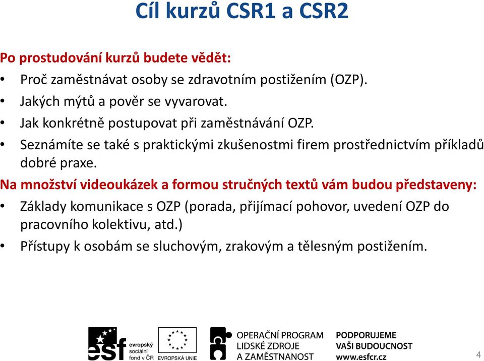 Seznámíte se také s praktickými zkušenostmi firem prostřednictvím příkladů dobré praxe.