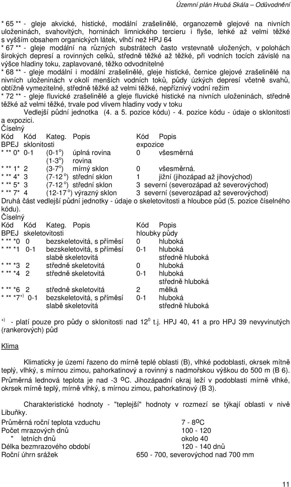 tocích závislé na výšce hladiny toku, zaplavované, těžko odvodnitelné * 68 ** - gleje modální i modální zrašelinělé, gleje histické, černice glejové zrašelinělé na nivních uloženinách v okolí menších