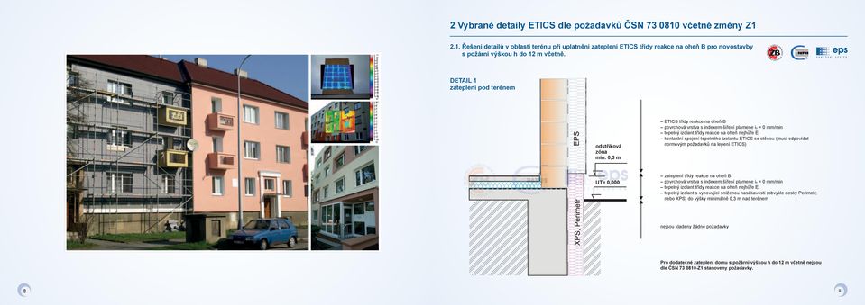 DETAIL 1 zateplení pod terénem odstřiková zóna min.