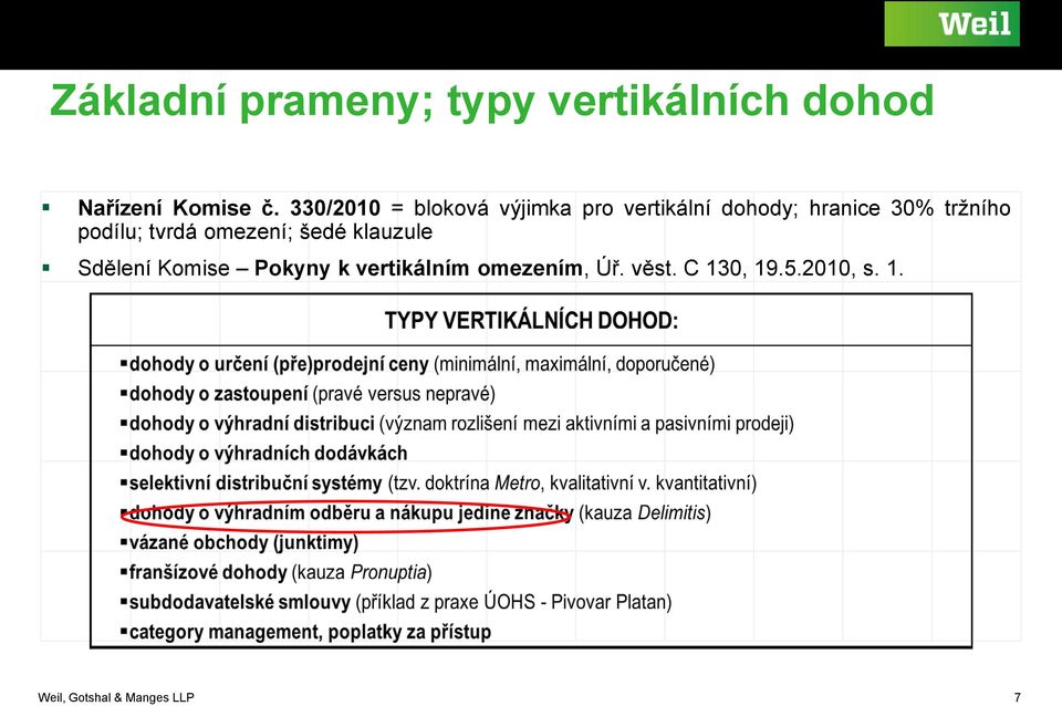 tržního podílu; tvrdá omezení; šedé klauzule Sdělení Komise Pokyny k