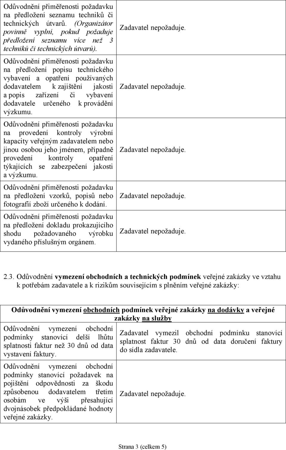 na provedení kontroly výrobní kapacity veřejným zadavatelem nebo jinou osobou jeho jménem, případně provedení kontroly opatření týkajících se zabezpečení jakosti a výzkumu.