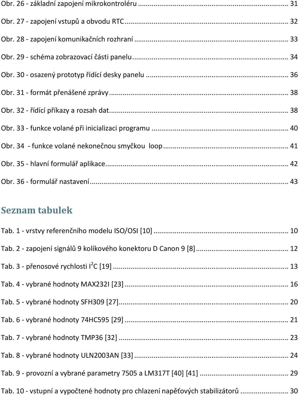 34 - funkce volané nekonečnou smyčkou loop... 41 Obr. 35 - hlavní formulář aplikace... 42 Obr. 36 - formulář nastavení... 43 Seznam tabulek Tab. 1 - vrstvy referenčního modelu ISO/OSI [10]... 10 Tab.