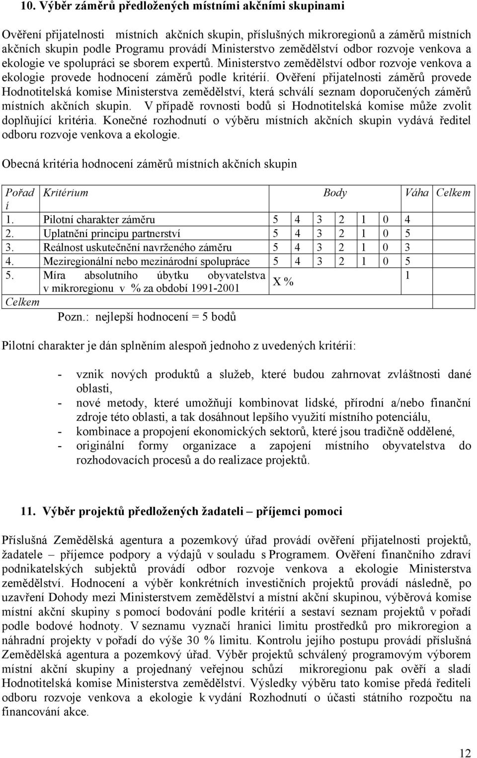 Ověření přijatelnosti záměrů provede Hodnotitelská komise Ministerstva zemědělství, která schválí seznam doporučených záměrů místních akčních skupin.