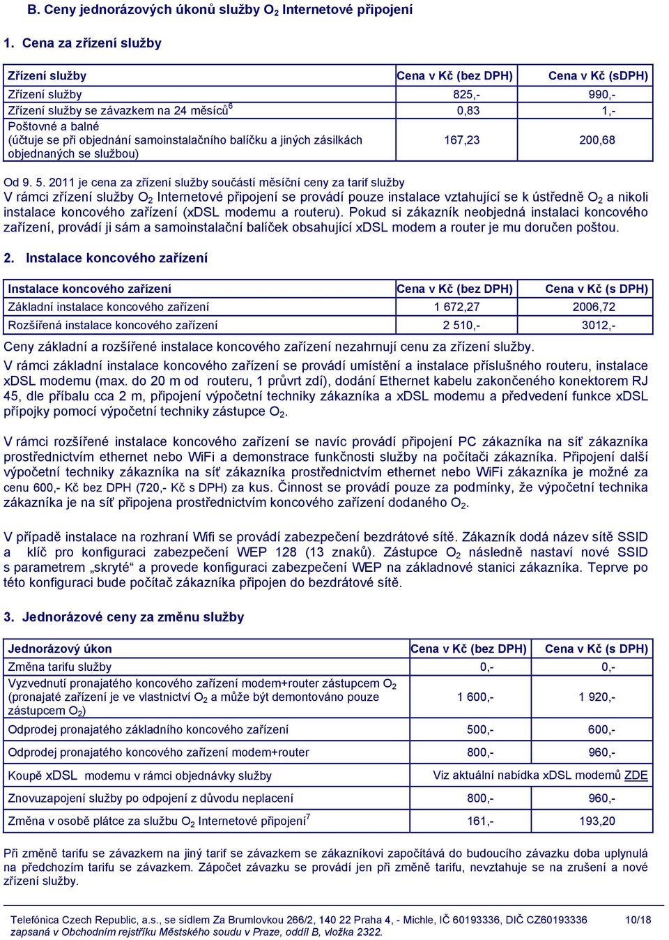 samoinstalačního balíčku a jiných zásilkách objednaných se službou) 167,23 200,68 Od 9. 5.