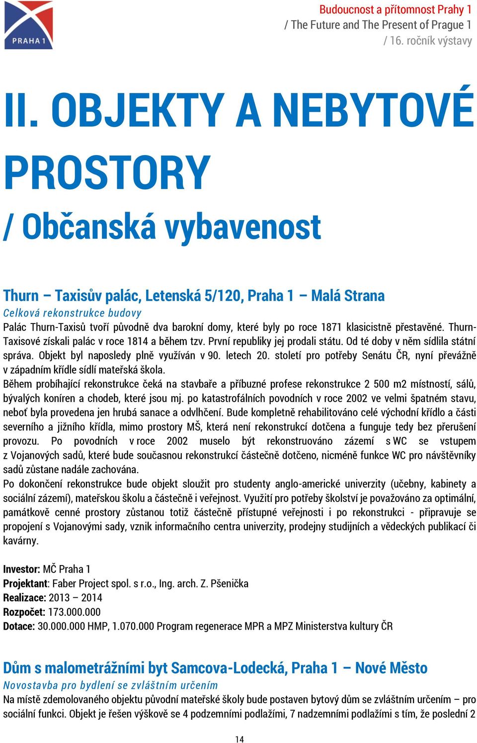 Objekt byl naposledy plně využíván v 90. letech 20. století pro potřeby Senátu ČR, nyní převážně v západním křídle sídlí mateřská škola.