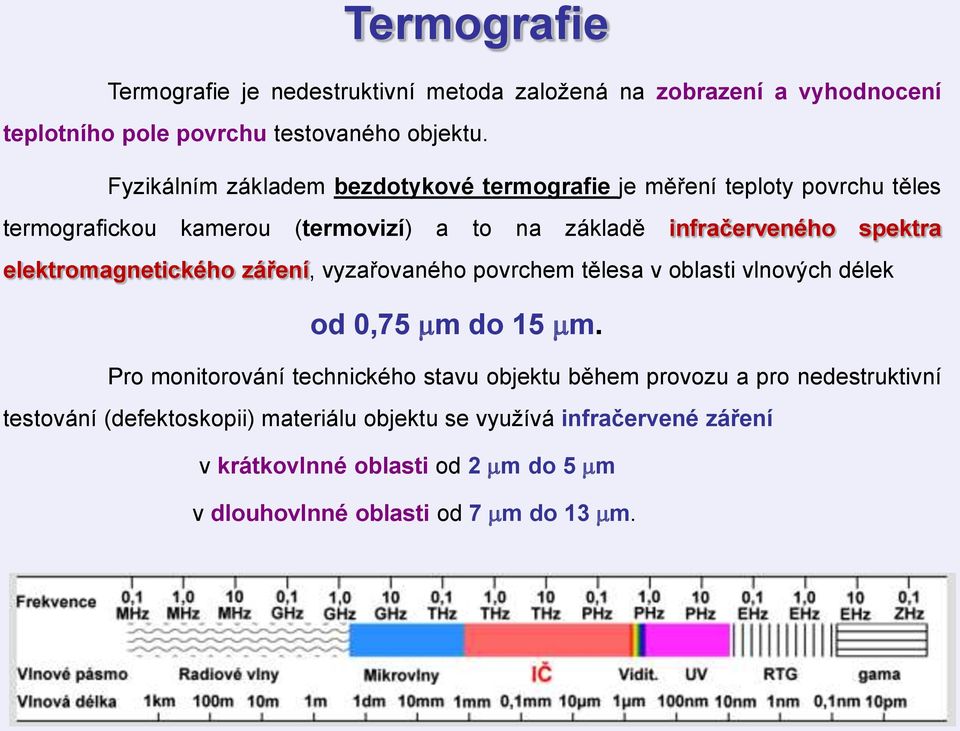 elektromagnetického záření, vyzařovaného povrchem tělesa v oblasti vlnových délek od 0,75 m do 15 m.