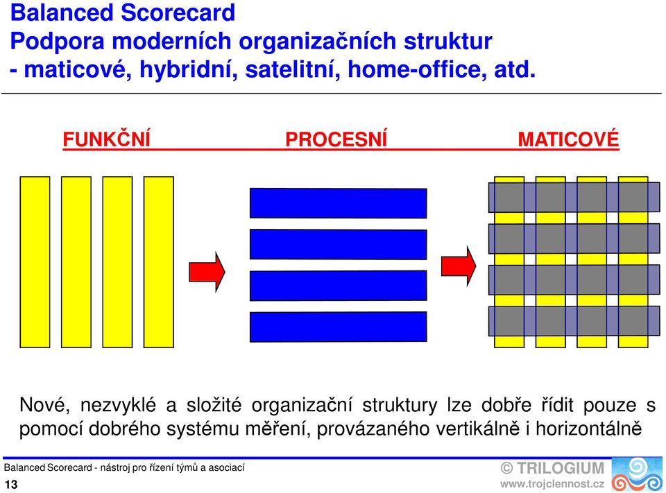 FUNKČNÍ PROCESNÍ MATICOVÉ Nové, nezvyklé a složité organizační