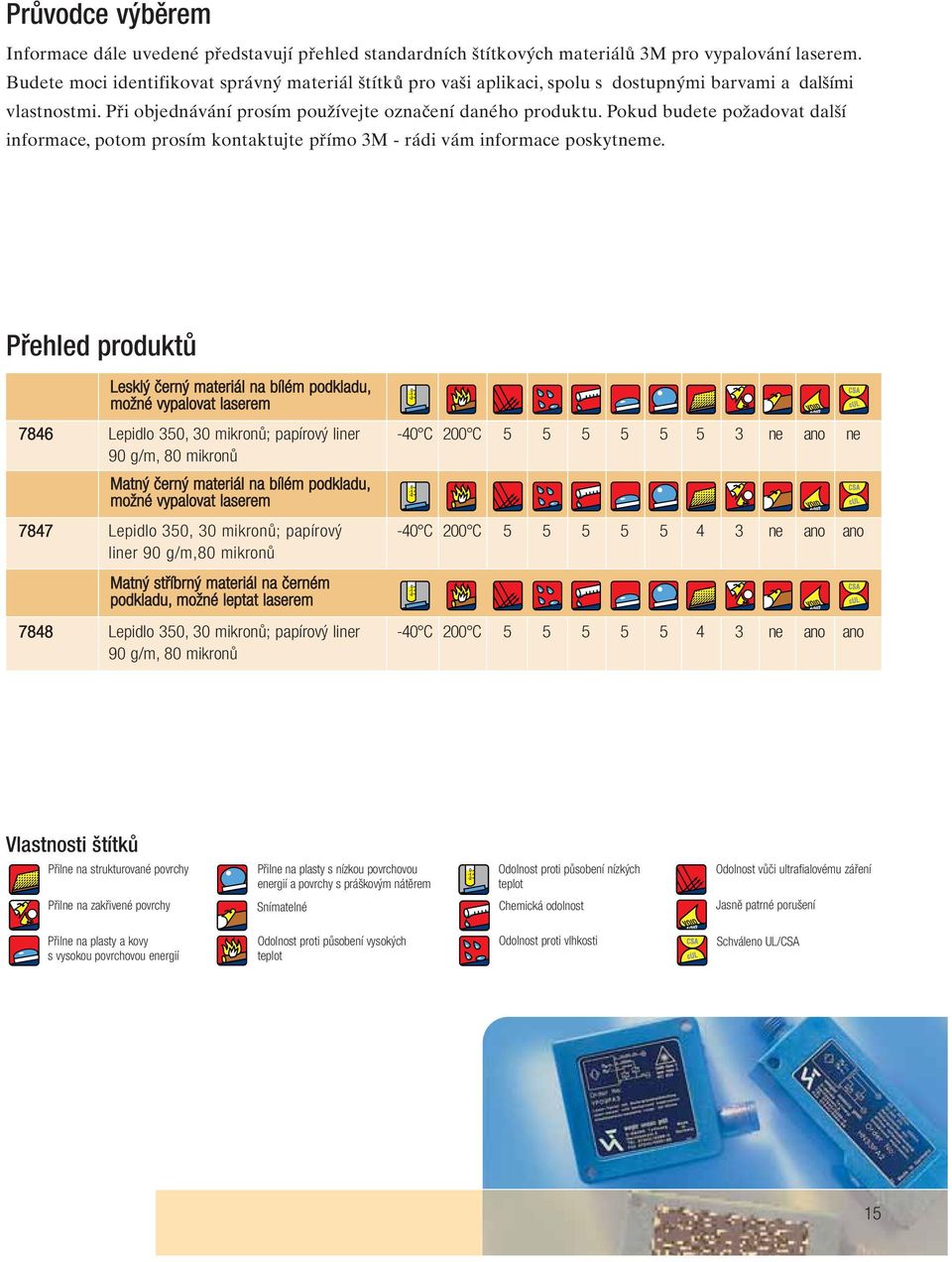 Pokud budete požadovat další informace, potom prosím kontaktujte přímo 3M - rádi vám informace poskytneme.