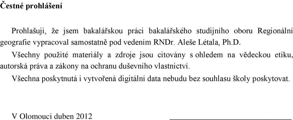 . Aleše Létala, Ph.D.