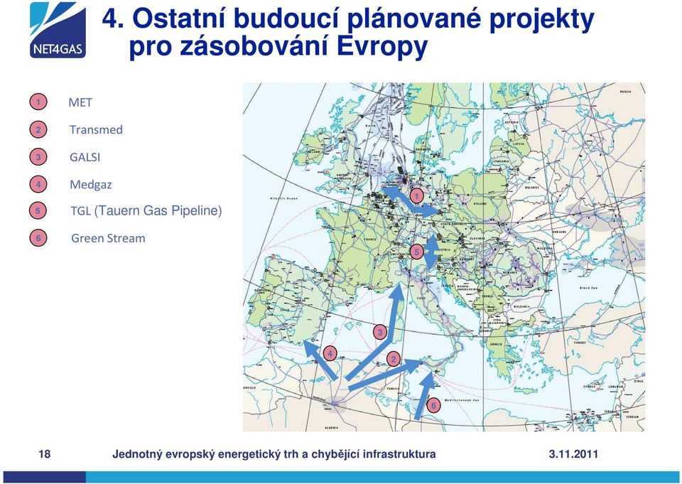 Gas Pipeline) 6 Green Stream 1 5 3 4 2 6 18 Jednotný