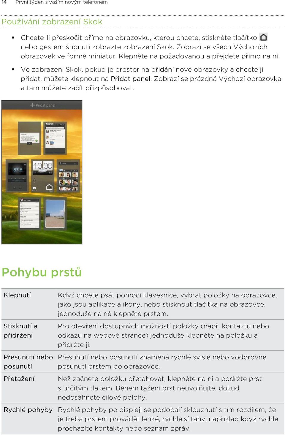 Ve zobrazení Skok, pokud je prostor na přidání nové obrazovky a chcete ji přidat, můžete klepnout na Přidat panel. Zobrazí se prázdná Výchozí obrazovka a tam můžete začít přizpůsobovat.