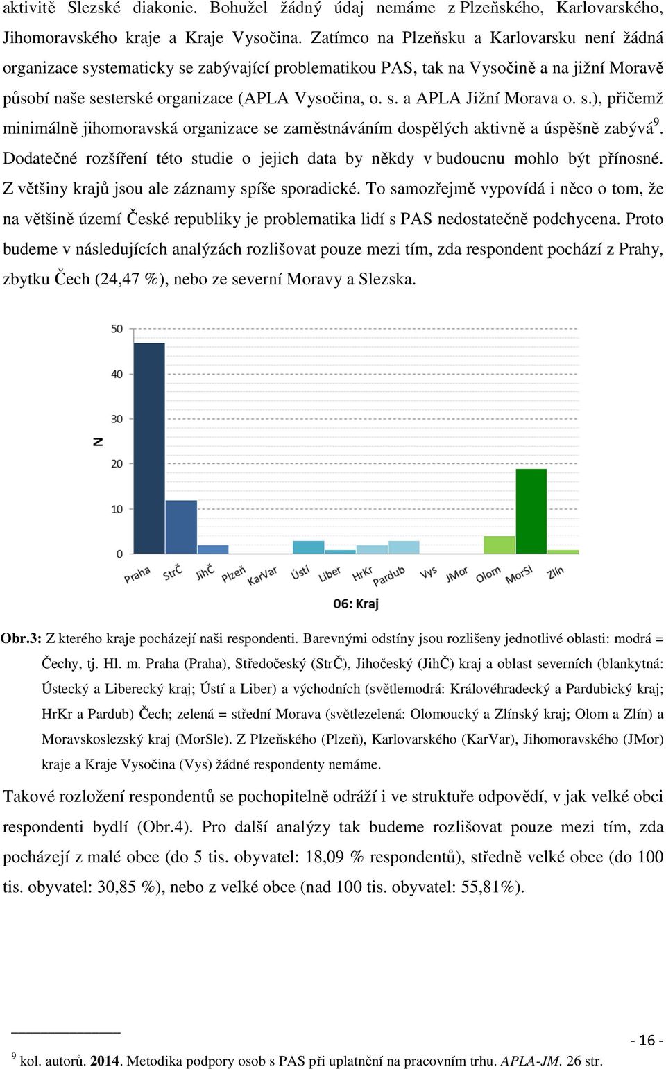 s.), přičemž minimálně jihomoravská organizace se zaměstnáváním dospělých aktivně a úspěšně zabývá 9. Dodatečné rozšíření této studie o jejich data by někdy v budoucnu mohlo být přínosné.