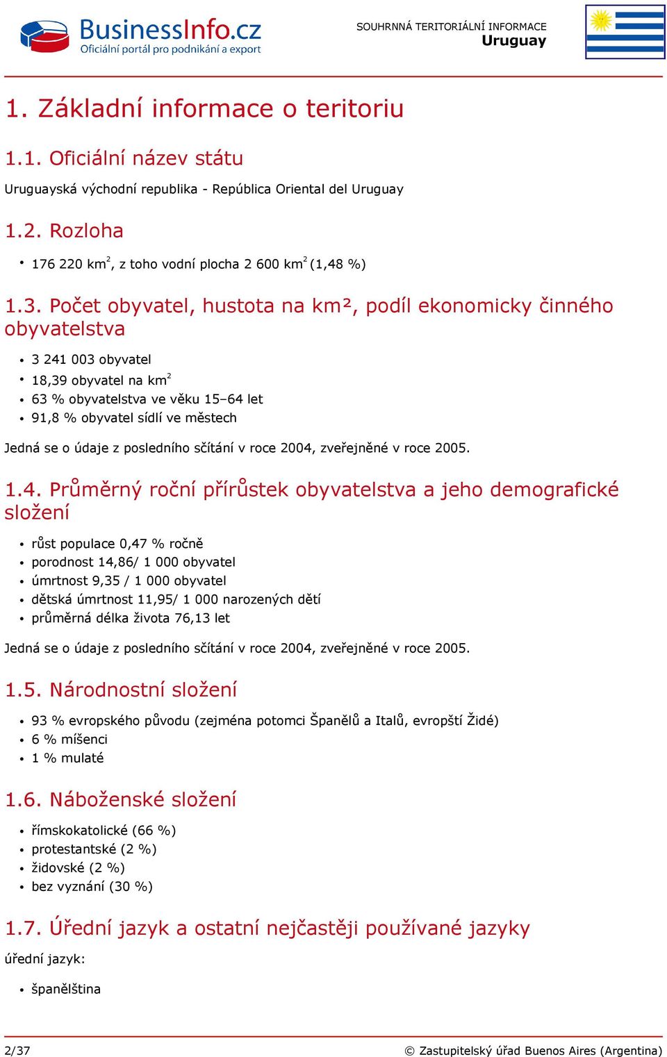 posledního sčítání v roce 2004,