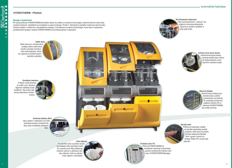 S kombinací inovativní technologie, know-how a moderního produktového designu nastaví HYDROTHERM nová kritéria jakosti v laboratoři.