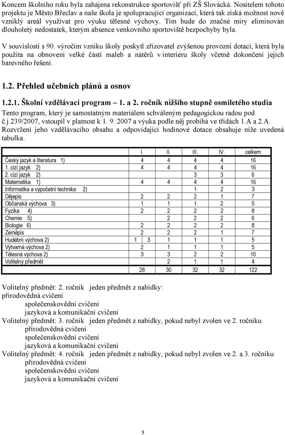 Tím bude do značné míry eliminován dlouholetý nedostatek, kterým absence venkovního sportoviště bezpochyby byla. V souvislosti s 90.