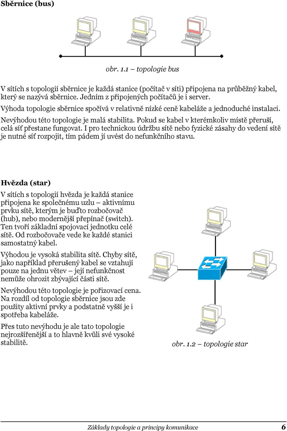 Pokud se kabel v kterémkoliv místě přeruší, celá síť přestane fungovat. I pro technickou údržbu sítě nebo fyzické zásahy do vedení sítě je nutné síť rozpojit, tím pádem jí uvést do nefunkčního stavu.