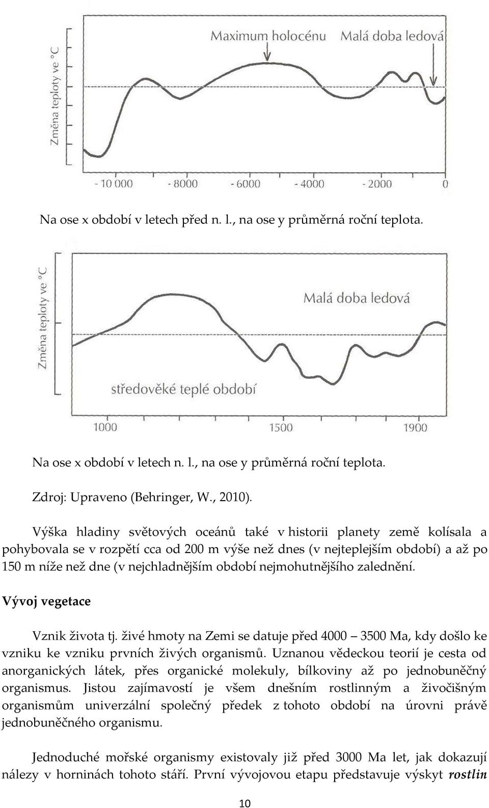 nejmohutnějšího zalednění. Vývoj vegetace Vznik života tj. živé hmoty na Zemi se datuje před 4000 3500 Ma, kdy došlo ke vzniku ke vzniku prvních živých organismů.