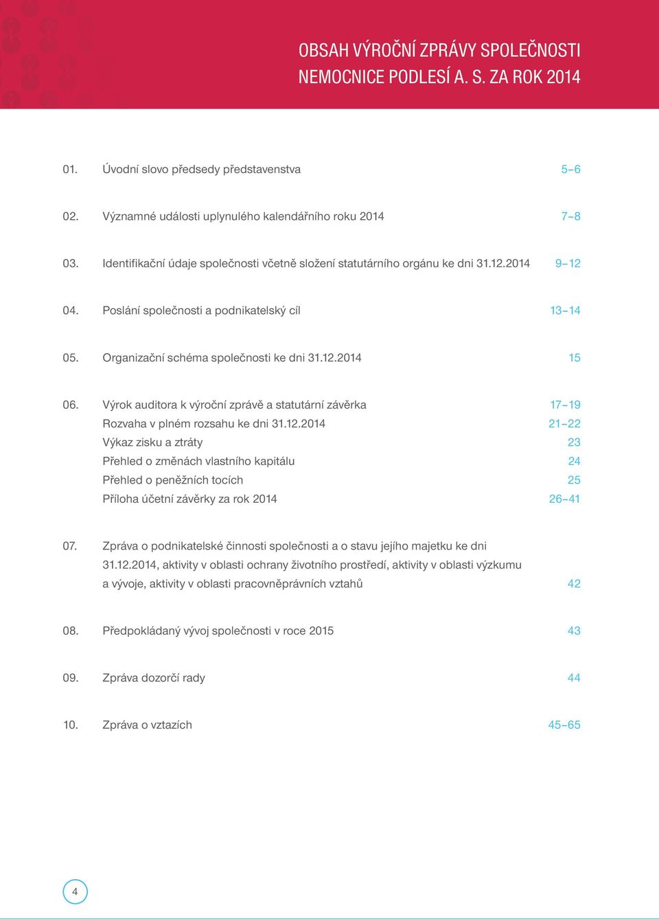 Výrok auditora k výroční zprávě a statutární závěrka 17 19 Rozvaha v plném rozsahu ke dni 31.12.