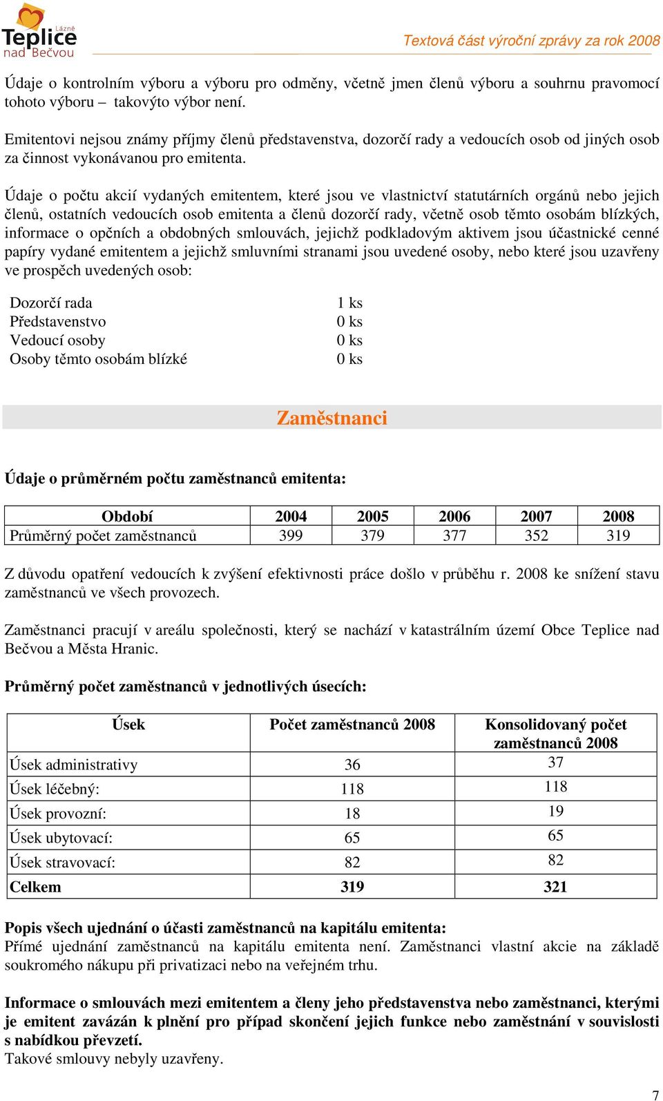 Údaje o počtu akcií vydaných emitentem, které jsou ve vlastnictví statutárních orgánů nebo jejich členů, ostatních vedoucích osob emitenta a členů dozorčí rady, včetně osob těmto osobám blízkých,