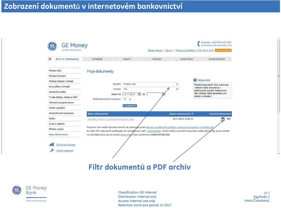 bankovnictví Filtr