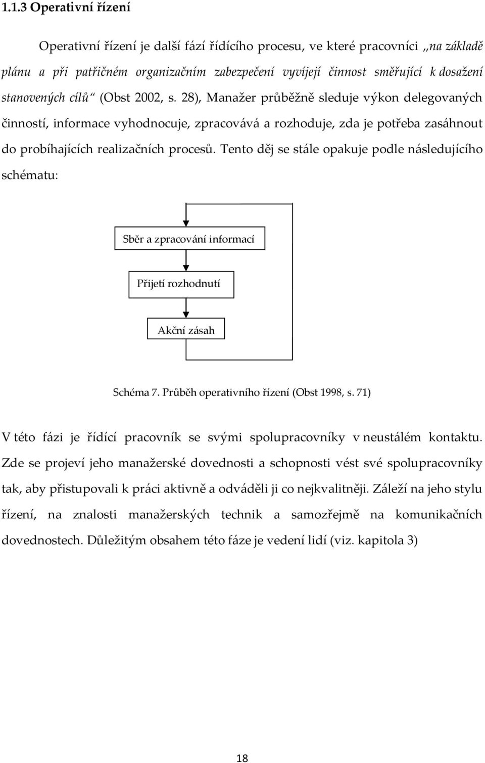 28), Manažer průběžně sleduje výkon delegovaných činností, informace vyhodnocuje, zpracov{v{ a rozhoduje, zda je potřeba zas{hnout do probíhajících realizačních procesů.