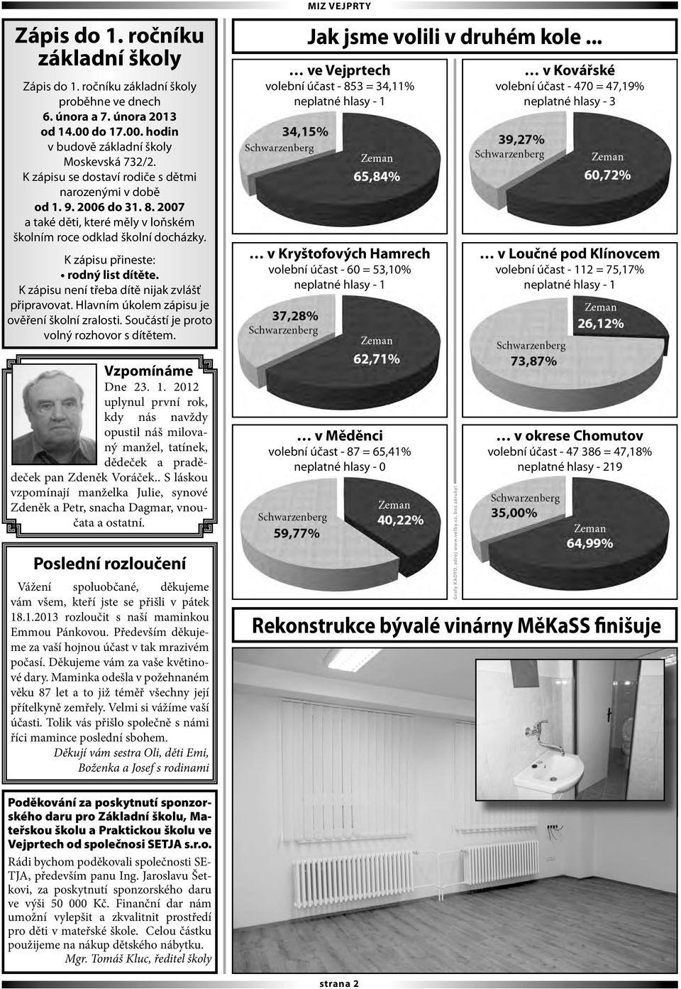 K zápisu není třeba dítě nijak zvlášť připravovat. Hlavním úkolem zápisu je ověření školní zralosti. Součástí je proto volný rozhovor s dítětem. Jak jsme volili v druhém kole.